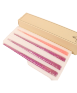 Set of 4 Advent Candles 1 Pink 3 Purple 12 Inches Smokeless Unscented - $223.48 MXN