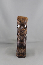 Vintage Maori Tiki - Fierce Tongue Teko - Wooden Tiki - $45.00