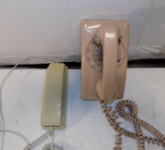 Old Manual Dial Wall Phone and GE Push Button Phone - $44.08