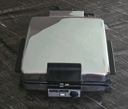 Vintage General Electric 2 Side Griddle Waffle Panini Pancake Maker Mod ... - $35.23