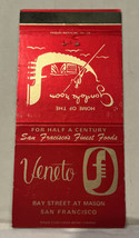 Veneto Restaurant in San Francisco, California Matchbook Cover - £5.37 GBP