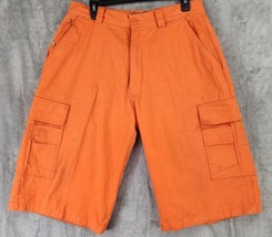 Five AR Shorts Mens 34 Orange Distressed Grungy Cargo Y2K Vintage Street... - £18.67 GBP