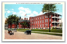 St Vincent Hospital And Nurses Home Toledo Ohio OH UNP Unused WB Postcard H22 - £2.29 GBP