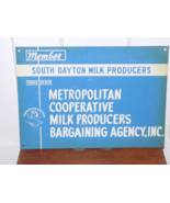 Vintage Member South Dayton Milk Producers Tin Sign - $94.05