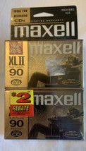 Maxell  XLII 90 High Bias Blank Audio Cassette Tapes (Pack of 2) New Old Stock - £15.44 GBP