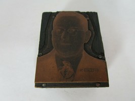 Vintage Copper and Wood Lithographic Printing Block Jerome F Byrne IPEU 31 - £31.13 GBP