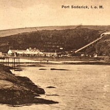 vintage Postcard Port Soderick Isle of Man IOM Irish Sea costal walkway ... - $7.99
