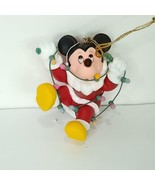 DISNEY Grolier Christmas Magic Ornament Mickey Mouse Tangled in Lights NEW - £19.54 GBP