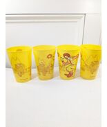 Vintage McDonald&#39;s x4 Ronald McDonald monkeys jump rope yellow plastic c... - $185.72 MXN