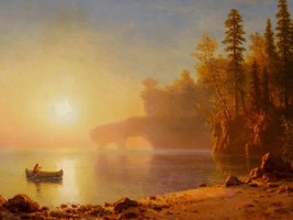 Indian Canoe by Albert Bierstadt available as Giclee Art Print + Ships Free - $39.00+