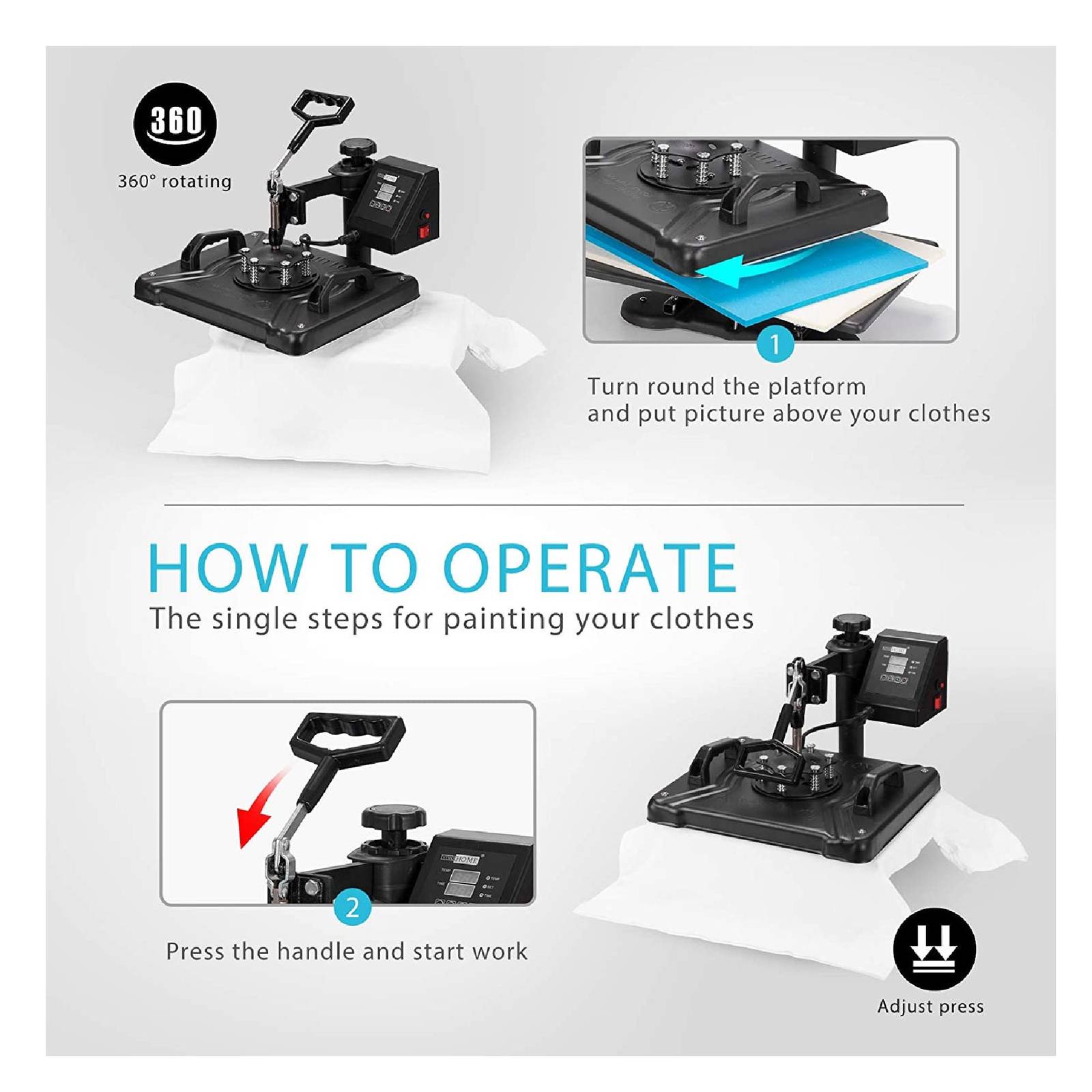 VIVOHOME 5 In 1 Multifunctional Combo Swing Away Clamshell Printing