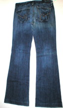 New Womens Designer Citizens of Humanity Faye Jeans 31 USA Wide Leg Distressed  - £232.60 GBP