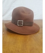Filippo Catarzi The Hats Company 100% Wool Brown Fedora Buckle Hat Made ... - $19.95