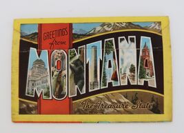 Vintage 1952 Montana folding portolio style Souvenir Portcard - $9.99