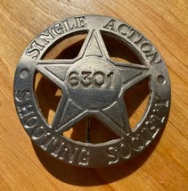 Single Action Shooting Society Star Badge (SASS) Silver-tone Marked #630... - £18.87 GBP