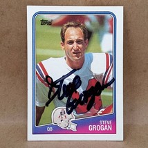 1988 Topps #176 STEVE GROGAN Autographed Signed New England Patriots Card - $4.95