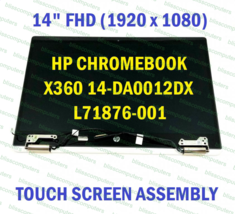 HP Chromebook x360 14-DA 14&quot; FHD IPS LCD Touch Screen Complete Assembly - £158.09 GBP