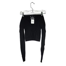 Free People Movement Gone Adrift Seamless Long Sleeve Black Size Small NWT - $23.51