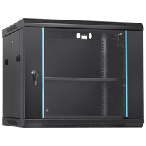 VEVOR 9U Wall-Mounted Server Network Cabinet, 15.5&#39;&#39; Depth, Supports to ... - $139.59 CAD