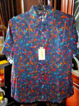 Robert Graham Glenhaven Short Sleeve Shirt Size Large NWTS image 2