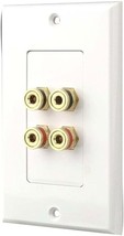 Pyle - PHWP2 - Four Post Binding/Banana Plug Wall Plate - White - £1,520.87 GBP