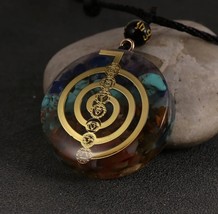 Amuleto de orgón generador de energía, collar colgante de 7 Chakras, orgonita - $24.99
