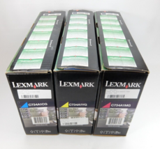 Lexmark C734A1MG Return Program Cartridge (Set of 3) Cyan Yellow Magenta - £39.32 GBP