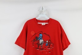 Vintage 80s Mens Large Faded Native American Indian Short Sleeve T-Shirt Red USA - £31.12 GBP