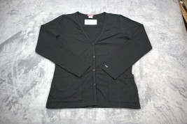 Dickies Shirt Mens XS Black Long Sleeve Button Up Cardigan Medical Unifo... - $22.75
