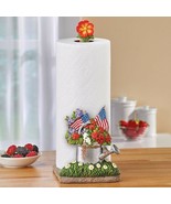 4th Of July Americana Floral Watering Can Standing Kitchen Paper Towel H... - £14.95 GBP