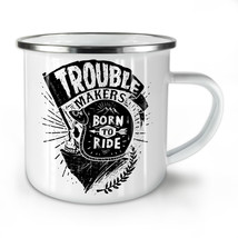Ride Skull Biker Slogan NEW Enamel Tea Mug 10 oz | Wellcoda - £20.04 GBP