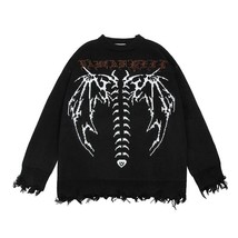Rajuku grunge aesthetic sweater women goth punk harajuku pullover tops y2k dark clothes thumb200