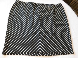 Lane Bryant Women&#39;s Ladies casual Knee Length Skirt Size 26 Black White ... - $54.44