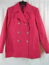 Ann Taylor Brighter Pink Sz M Double Breasted 3 Button Light Lined Jacket - £31.88 GBP