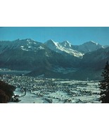Vintage POSTCARD INTERLAKEN SWEDEN SNOW COVERED ALPS POSTED - $2.71 CAD