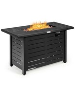 60,000 BTU Brown Rectangular Portable LP Gas Propane Fire Pit Table - $1,054.83 CAD