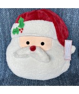 NEW CUPCAKES &amp; CASHMERE SANTA CLAUS FACE PILLOW CHRISTMAS HOLIDAY RED 18... - $61.37