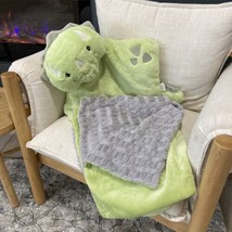 Animal Adventure Wild For Style Green Gray Dinosaur Plush Pillow And Blanket - £18.98 GBP
