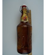 Amber by Fisher Swing Pop-Top Cap Beer Growler Bottle Empty France - £12.67 GBP