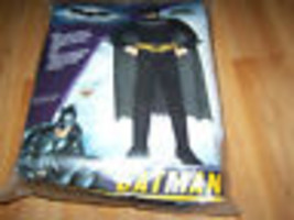 Size Medium 8 Batman The Dark Knight Costume with Headpiece w Cape &amp; Belt New - £28.11 GBP