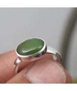 Australian Natural Chrysoprase Sterling Silver Ring - $53.99