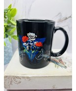Vintage Harley Davidson Floral Roses 3D Logo Black Coffee Cup Mug Cerami... - $14.48