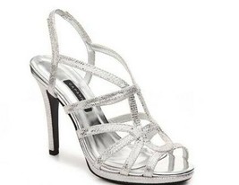 Caparros Sandals Susannah Silver Metallic Shoes Size 10 NWOB - £33.85 GBP