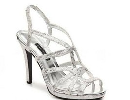 Caparros Sandals Susannah Silver Metallic Shoes Size 10 NWOB - £34.44 GBP