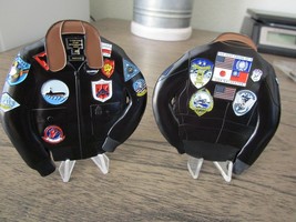 Large USN Top Gun Maverick Fighter Pilot Flight Jacket Challenge Coin - $464.39 MXN