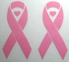 (2x) Breast Cancer Awareness Die-Cut Vinyl Indoor Outdoor Car Truck Window Decal - £4.08 GBP