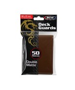 1 pack of 50 BCW Brown Double Matte Deck Guard Standard Sized Card Sleeves - $5.66