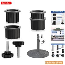 Durable 2 Sets Patio Umbrella Base Hole Ring &amp; Hand Knob Replacement Parts - $30.64