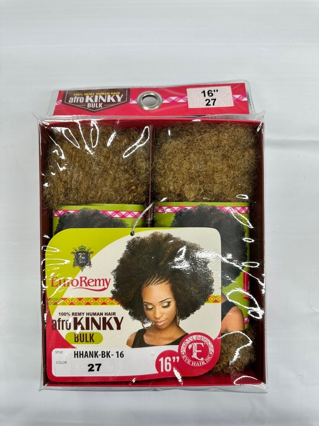 EVE HAIR 100% REMY HUMAN HAIR AFRO KINKY BULK 16&quot; #27 MALEY BRAID TWIST - $32.99