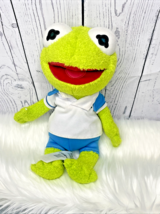 Disney Kermit The Frog Muppet Babies 11 Inch Plush Green White Polo Shirt - £7.65 GBP